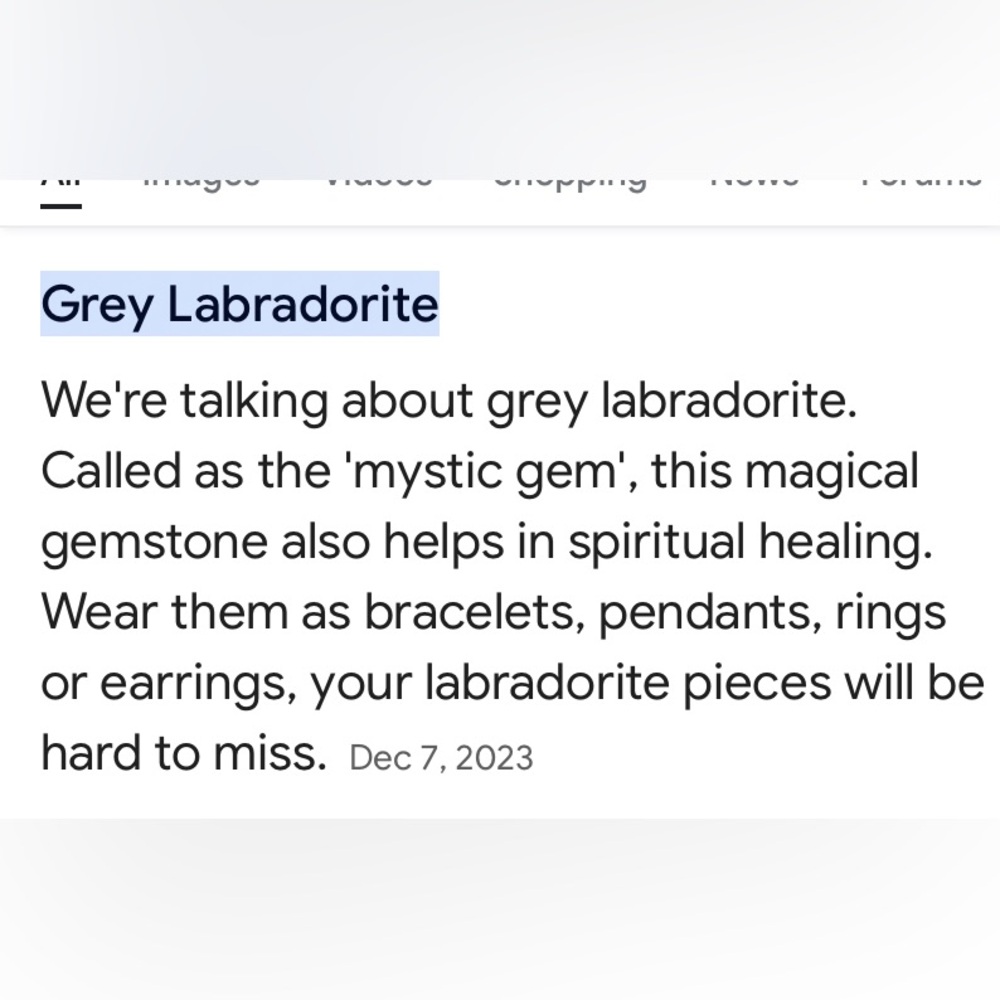 Grey laboradorite beaded natural stone - Picture 6 of 6